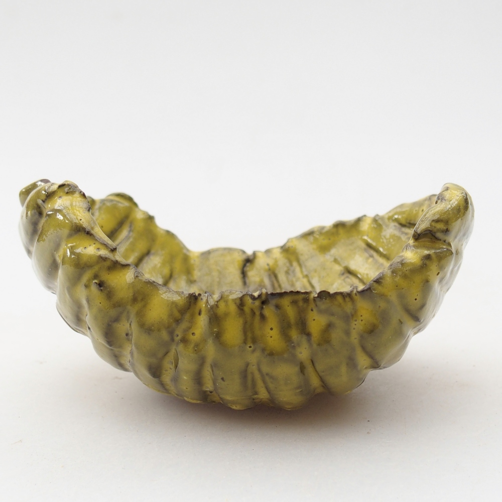 Muszla ceramiczna 9 x 8 x 5 cm, żółta