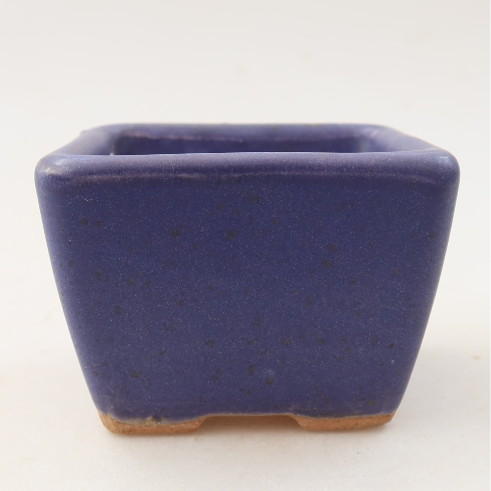 Ceramiczna miseczka do bonsai 6,5 x 6,5 x 5 cm, kolor fioletowy