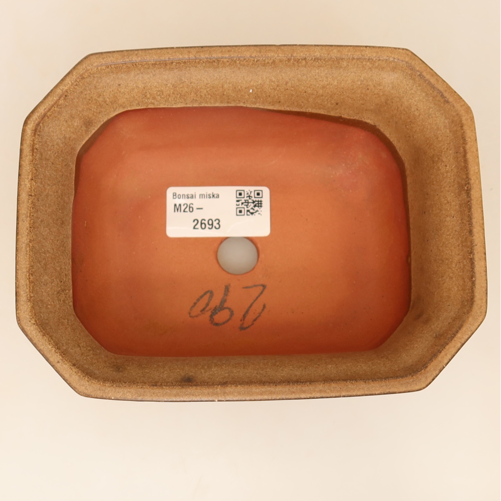 Ceramiczna miska  15 x 12 x 7 cm, kolor brązowy