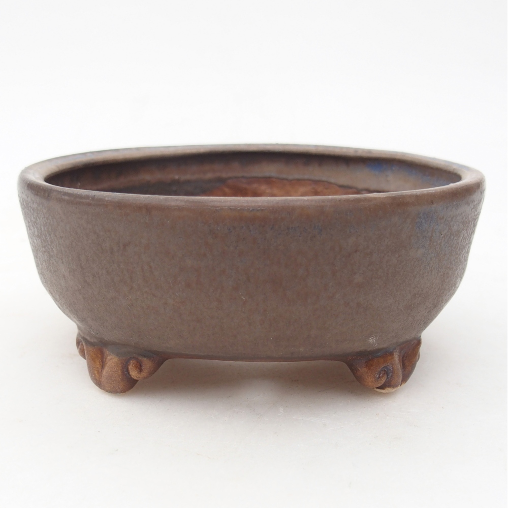 Ceramiczna miska na bonsai 11 x 11 x 4,5 cm, kolor niebieski