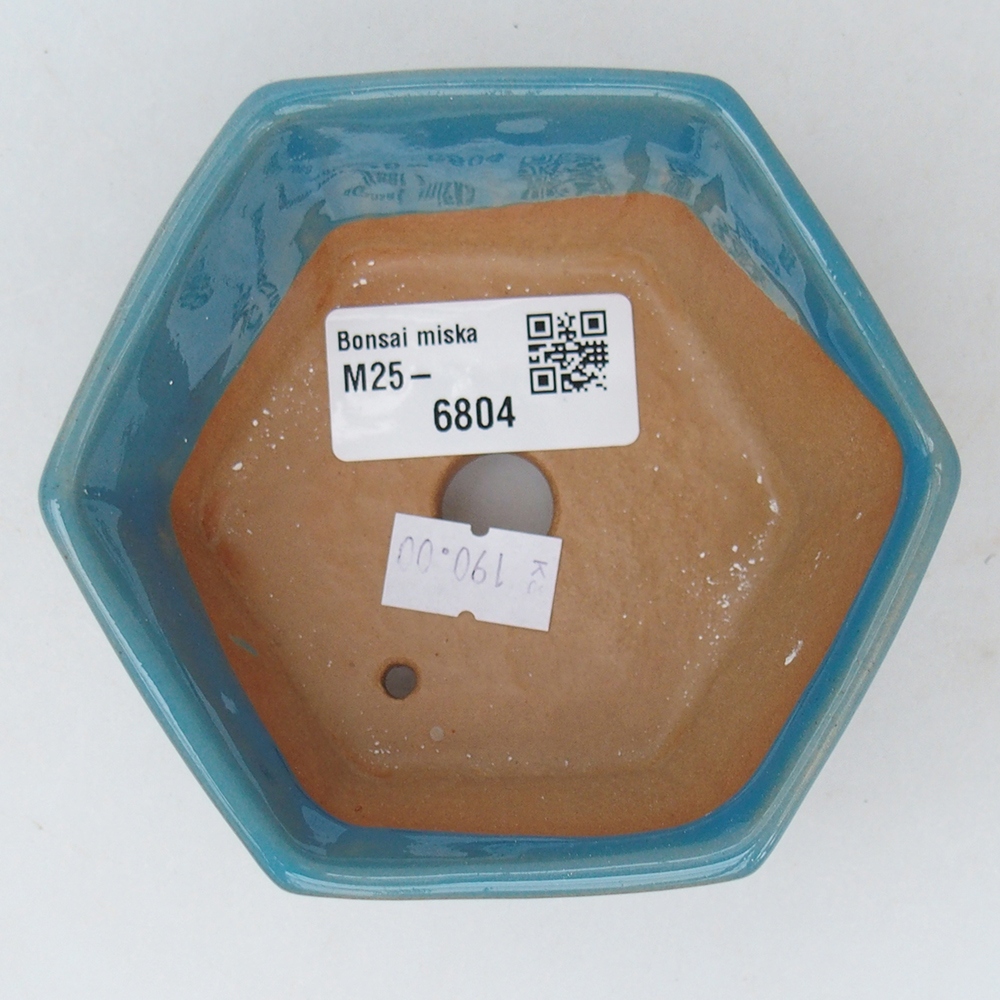 Ceramiczna miska do bonsai 10,5 x 9,5 x 5 cm, kolor niebieski