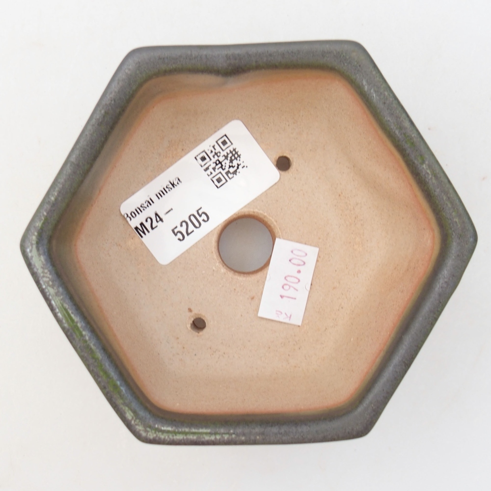 Ceramiczna miska bonsai 10 x 9 x 5 cm, kolor zielony
