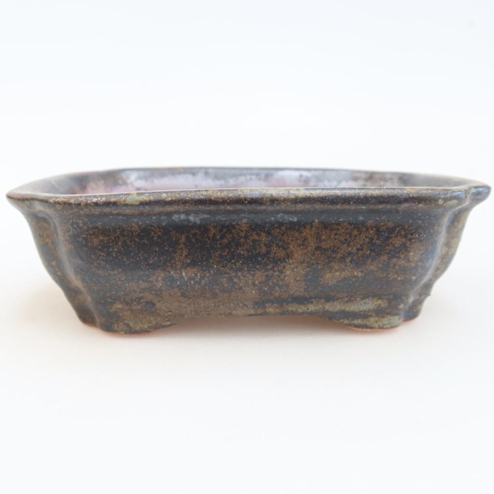 Ceramiczna miska do bonsai 15,5 x 12 x 4,5 cm, brązowa