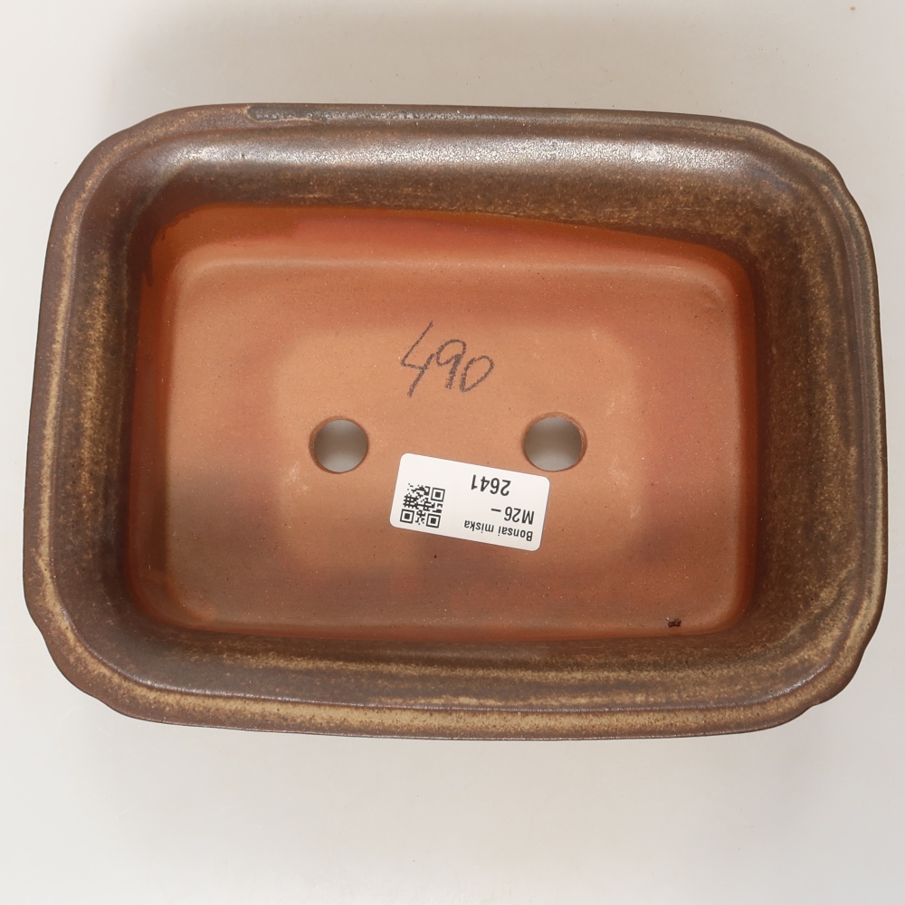 Miska ceramiczna  20 x 15,5 x 6 cm, kolor brązowy