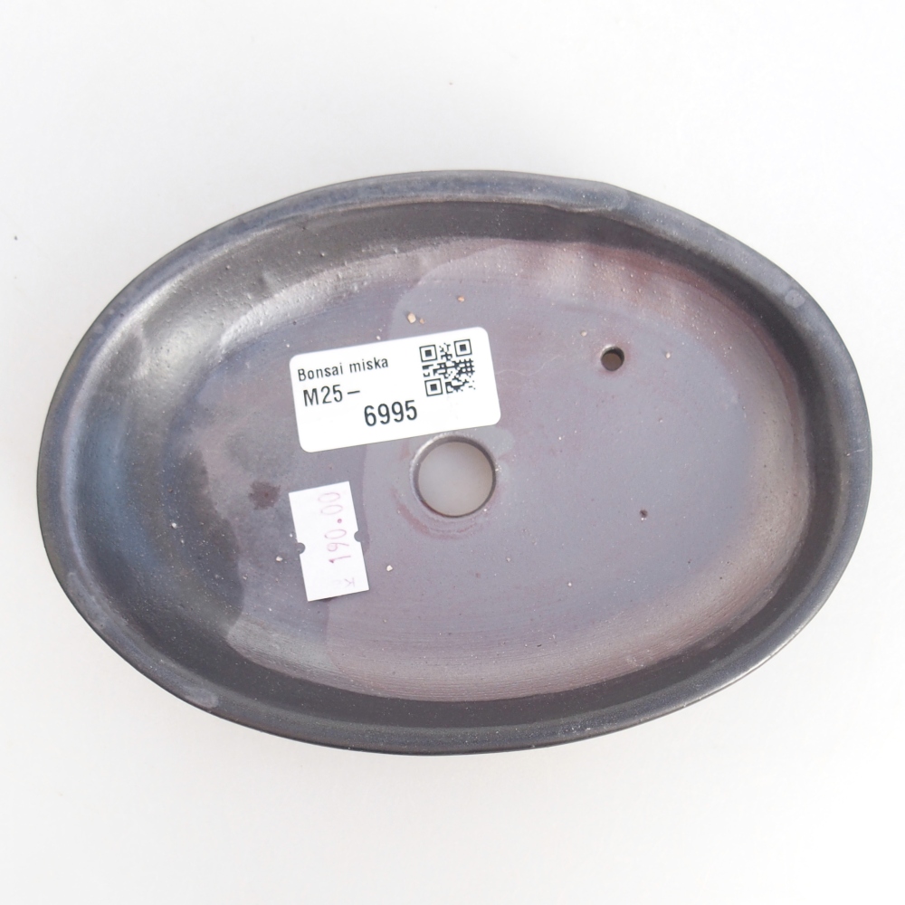 Ceramiczna miska do bonsai 15,5 x 11 x 2,5 cm, szara