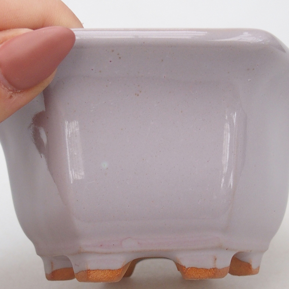 Ceramiczna miska do bonsai 10,5 x 9,5 x 5,5 cm, różowa