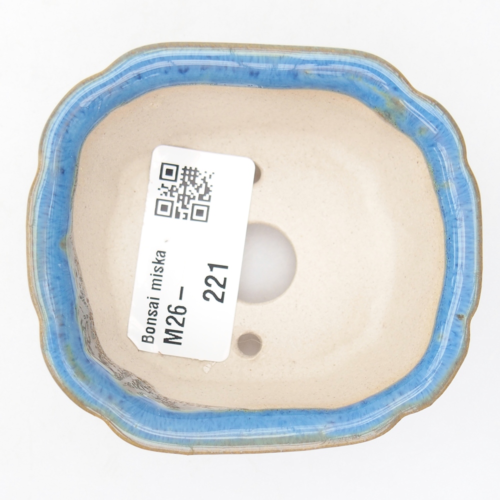 Mini miska do bonsai 7,5 x 7 x 3 cm, kolor niebieski