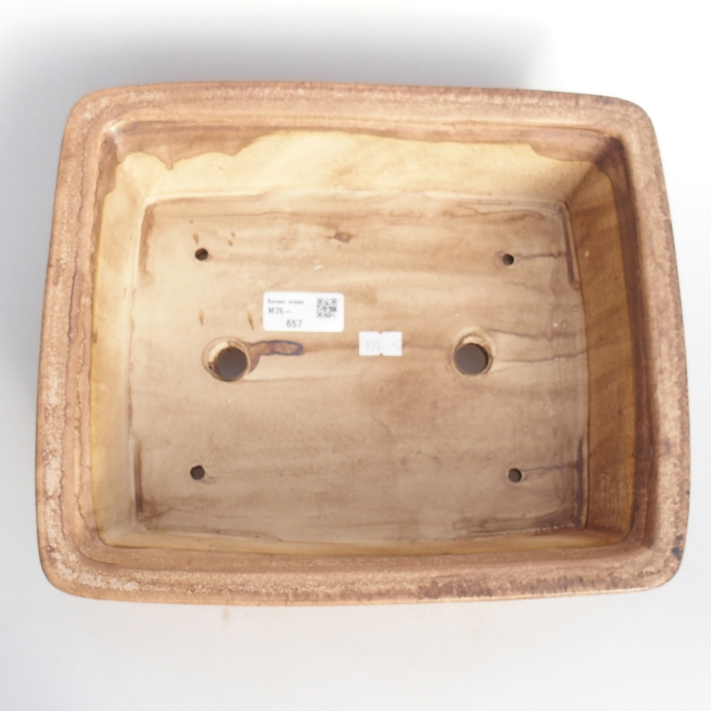 Ceramiczna miska na bonsai 29,5 x 24,5 x 8 cm, różowa