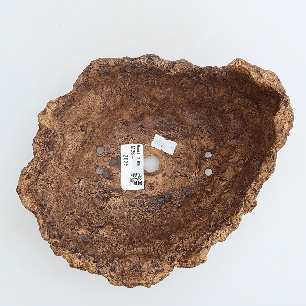 Ceramiczna skorupa 19,5 x 16 x 13 cm, kolor brązowy