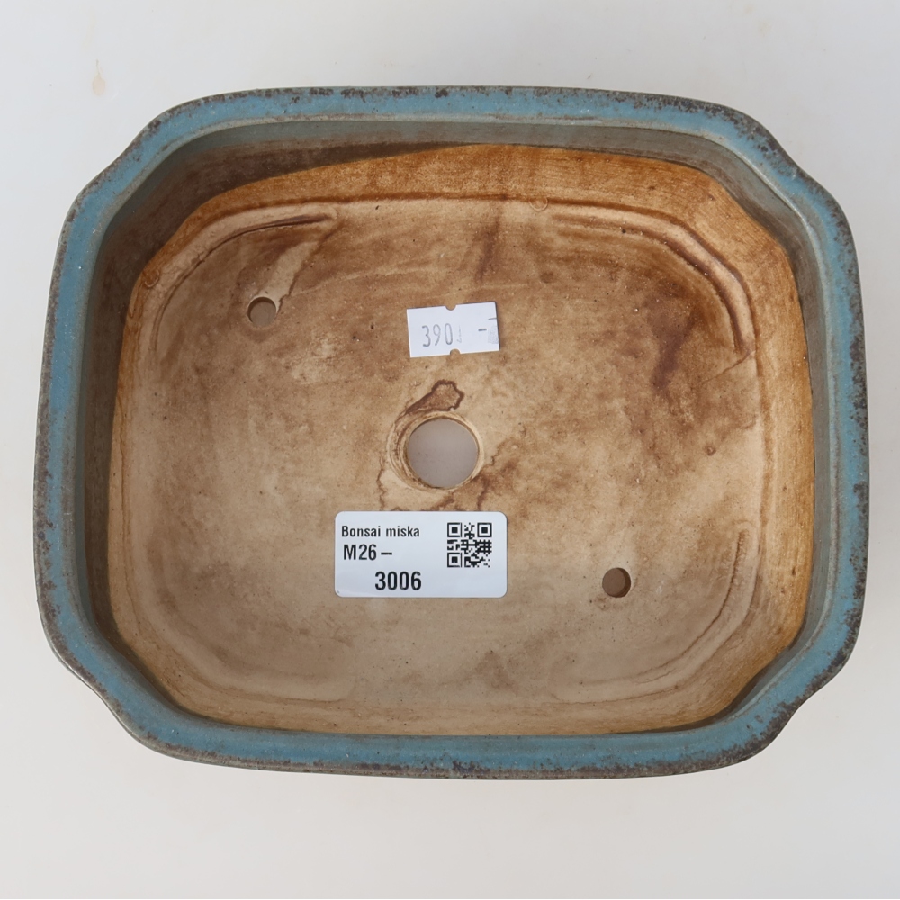 Ceramiczna miska do bonsai 17,5 x 14,5 x 5 cm, kolor niebieski