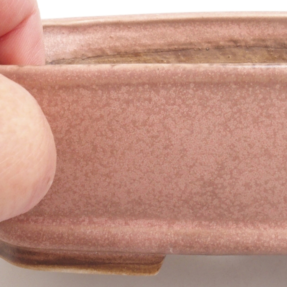 Ceramiczna miska do bonsai 17 x 14 x 4,5 cm, kolor różowy