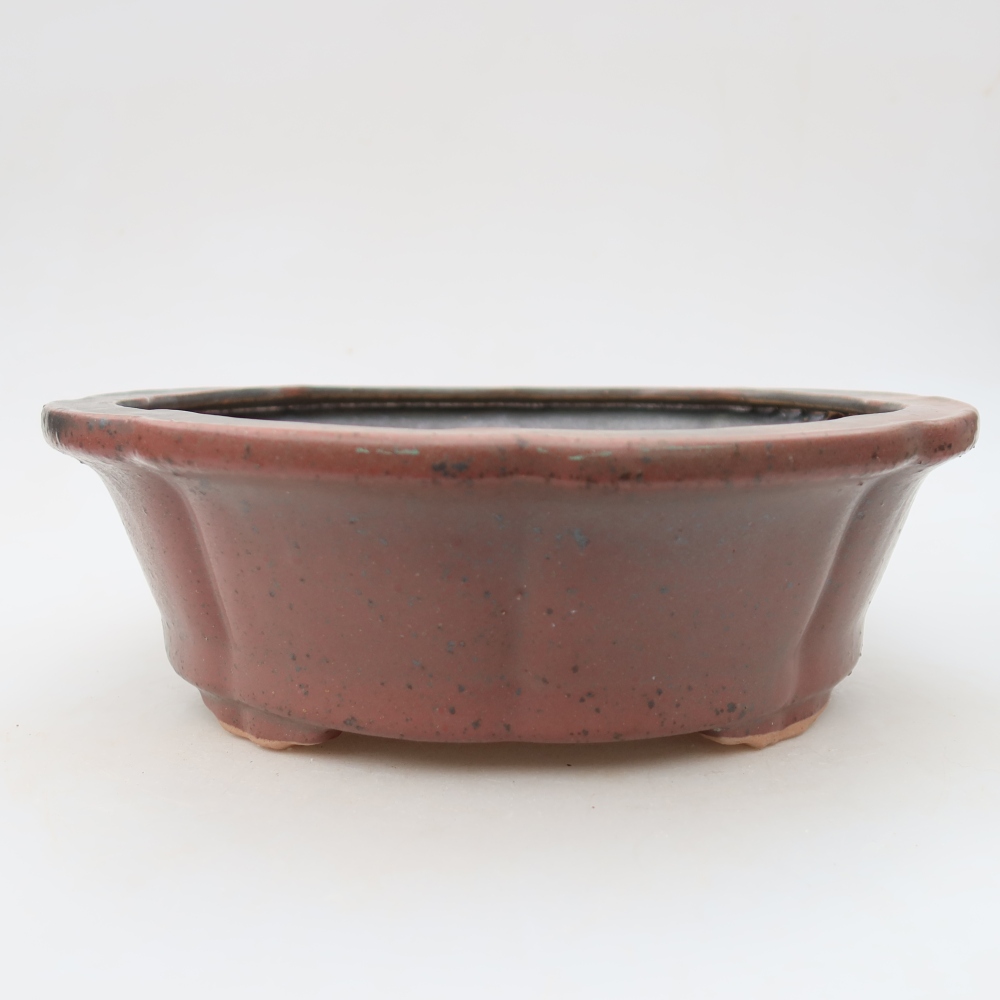 Ceramiczna miska na bonsai 26,5 x 26,5 x 8,5 cm, różowa