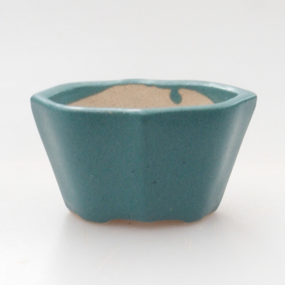 Ceramiczna miska bonsai 3 x 4,5 x 2,5 cm, kolor niebieski