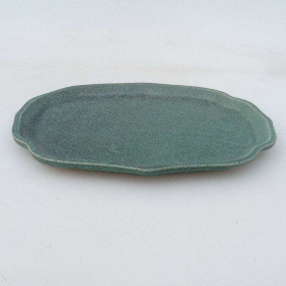 Ceramiczna miska H51 -18,5 x 14,5 x 1 cm - zielona