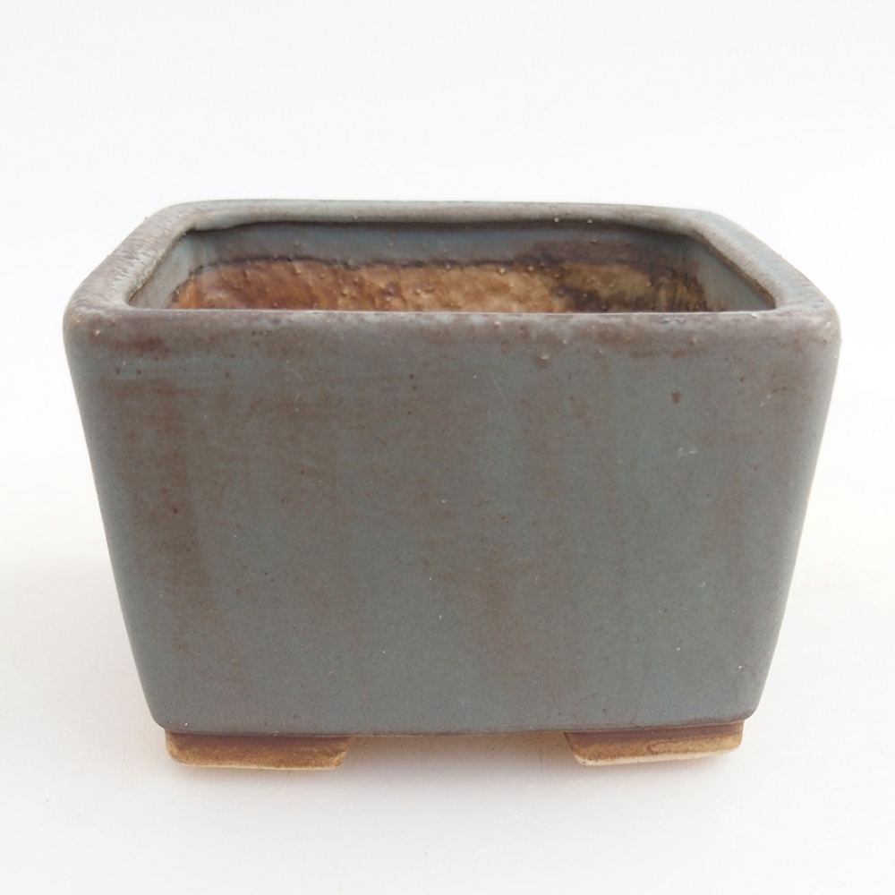 Ceramiczna miska do bonsai 8 x 8 x 5,5 cm, kolor niebieski
