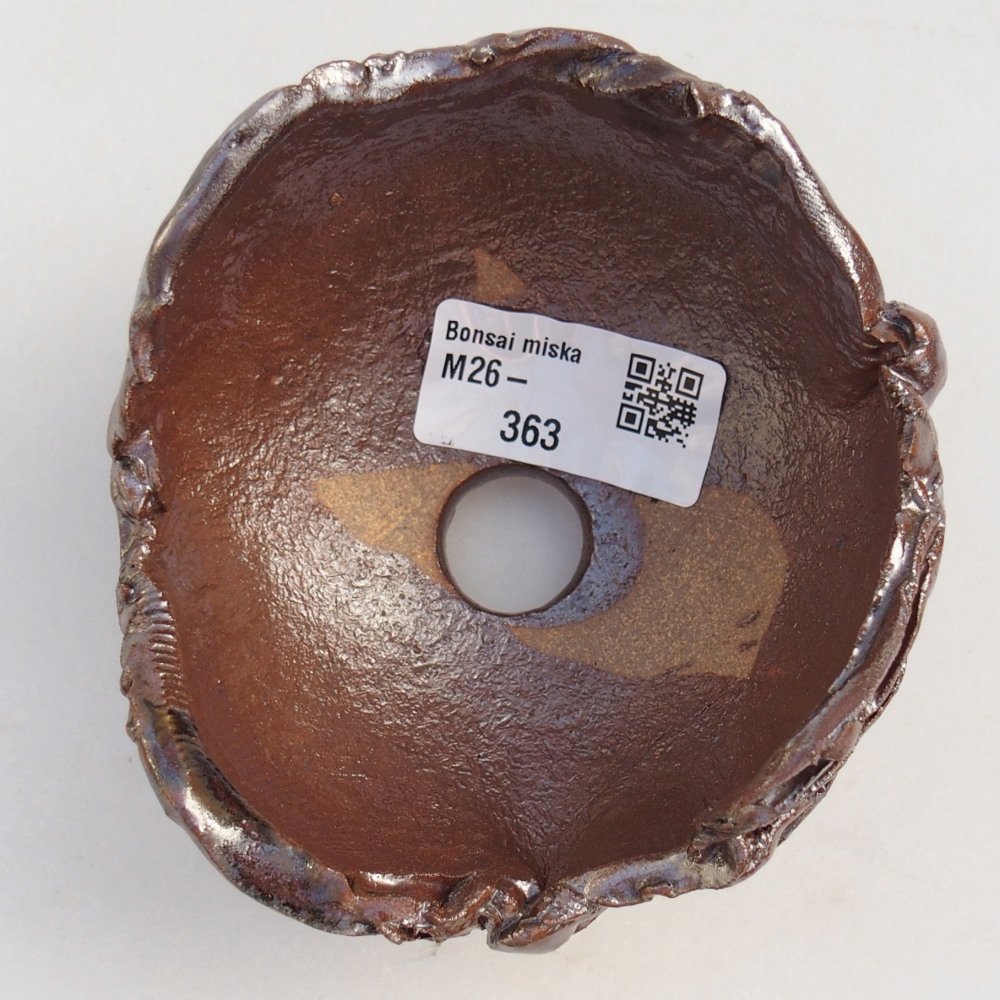 Ceramiczna muszla 10 x 9 x 7 cm, kolor brązowy