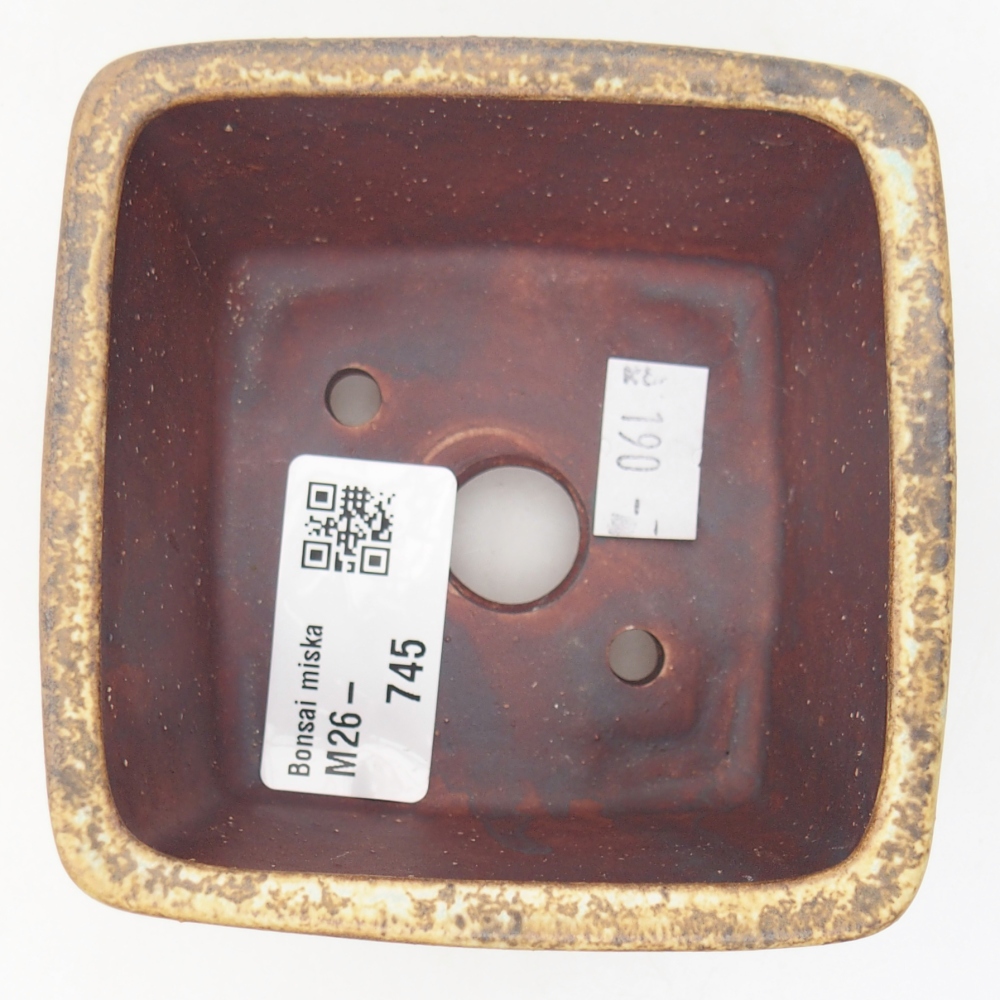 Ceramiczna miska do bonsai 8,5 x 8,5 x 5,5 cm, zielona