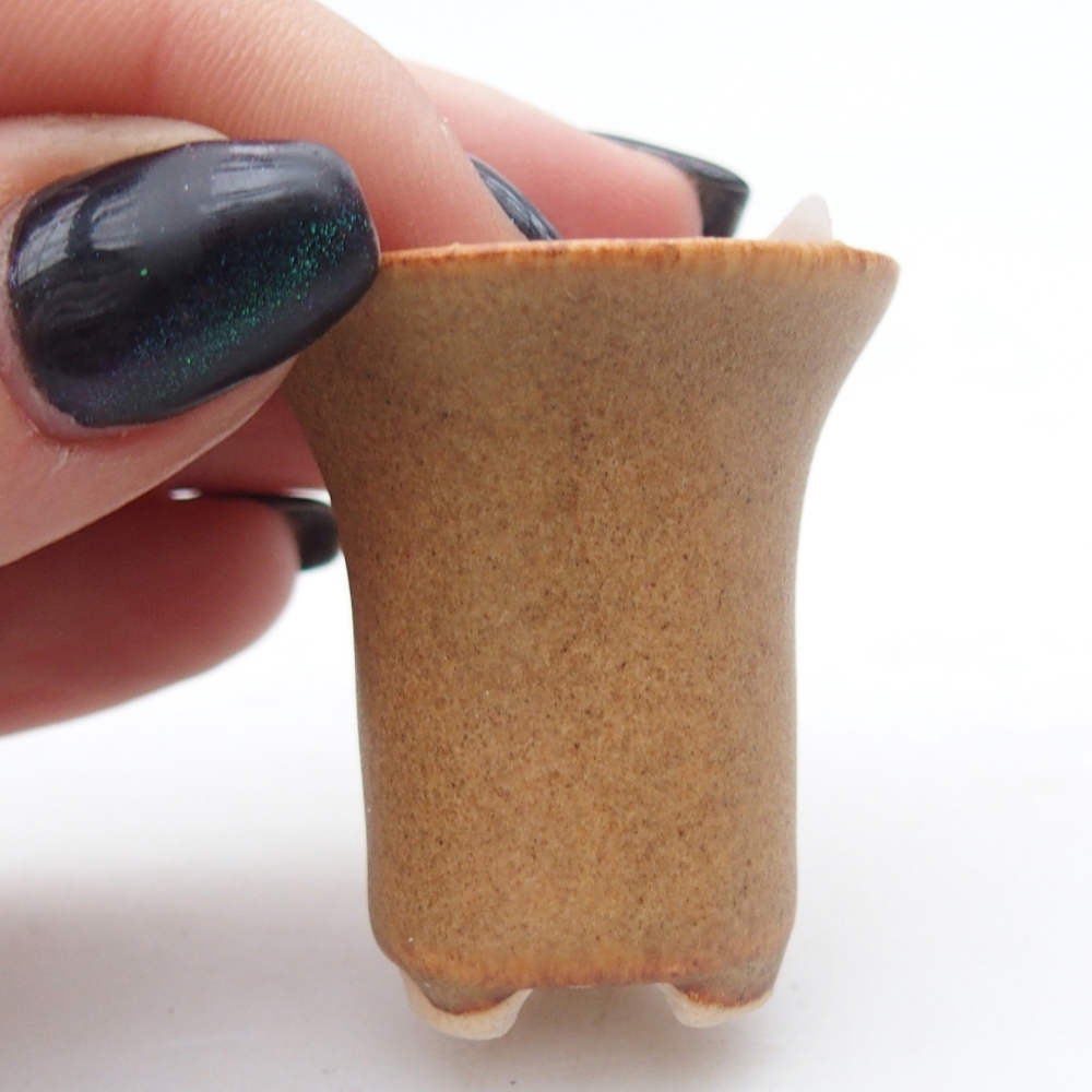 Mini miska do bonsai 3 x 3 x 3,5 cm, brązowa