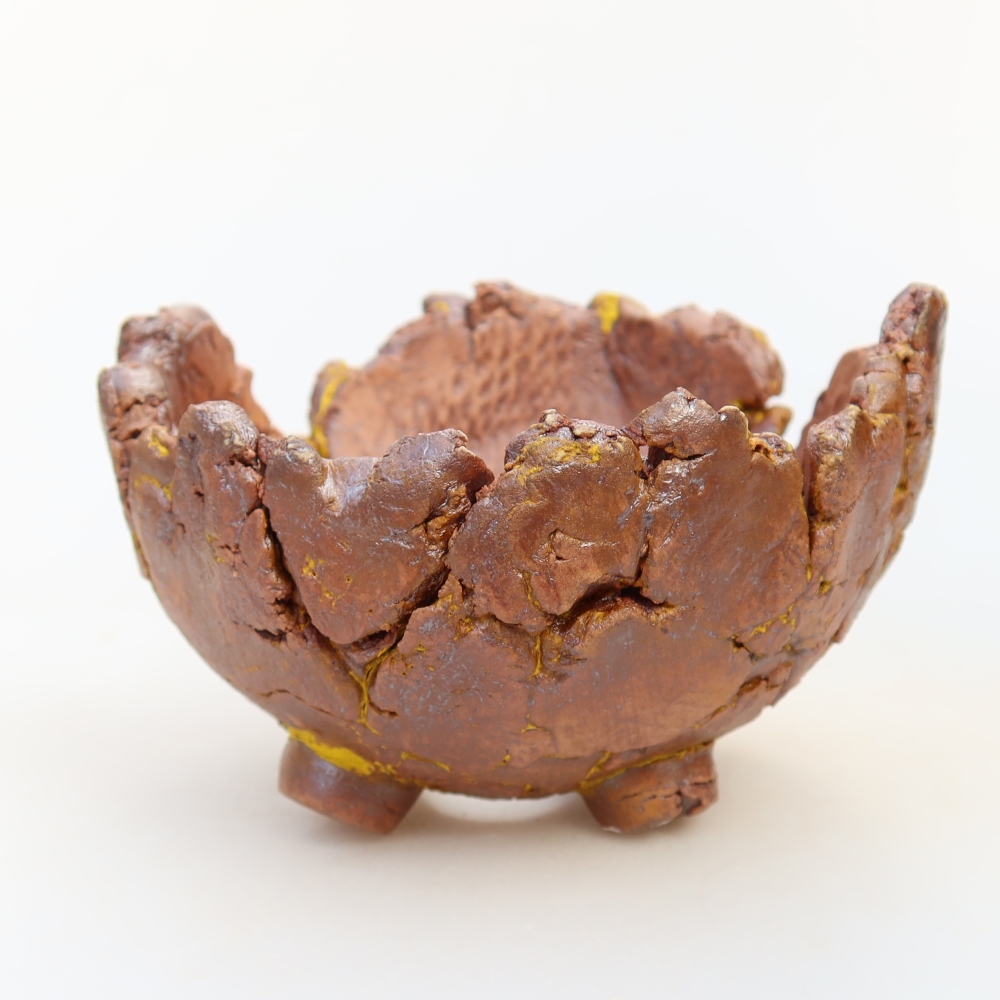 Ceramiczna skorupa  11 x 10 x 7 cm, kolor żółty