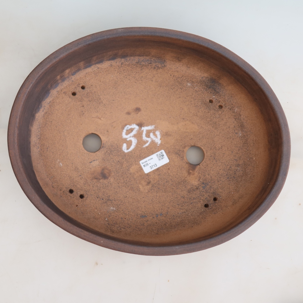 Ceramiczna miska do bonsai 38 x 30,5 x 8,5 cm, kolor brązowy