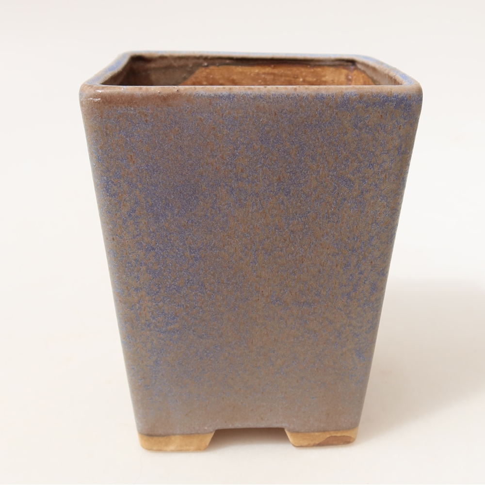 Ceramiczna miska do bonsai 8,5 x 8,5 x 10,5 cm, kolor niebieski