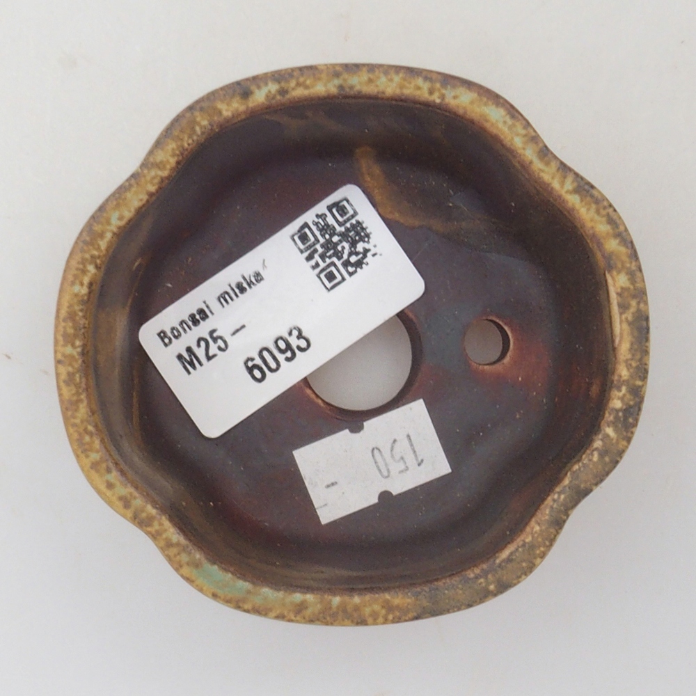 Ceramiczna miska do bonsai 7,5 x 7 x 3,5 cm, kolor zielony