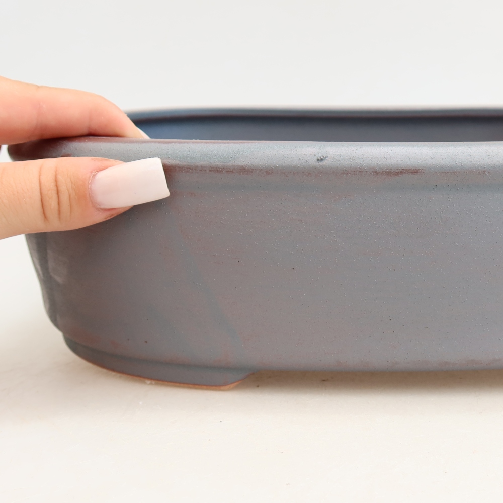 Ceramiczna doniczka do bonsai 31,5 x 24 x 8 cm, kolor metaliczny