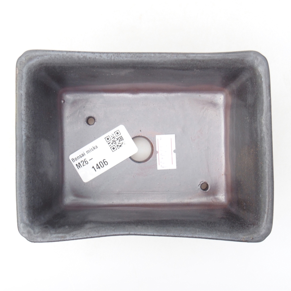 Ceramiczna miska do bonsai 13,5 x 10 x 5,5 cm, brązowa