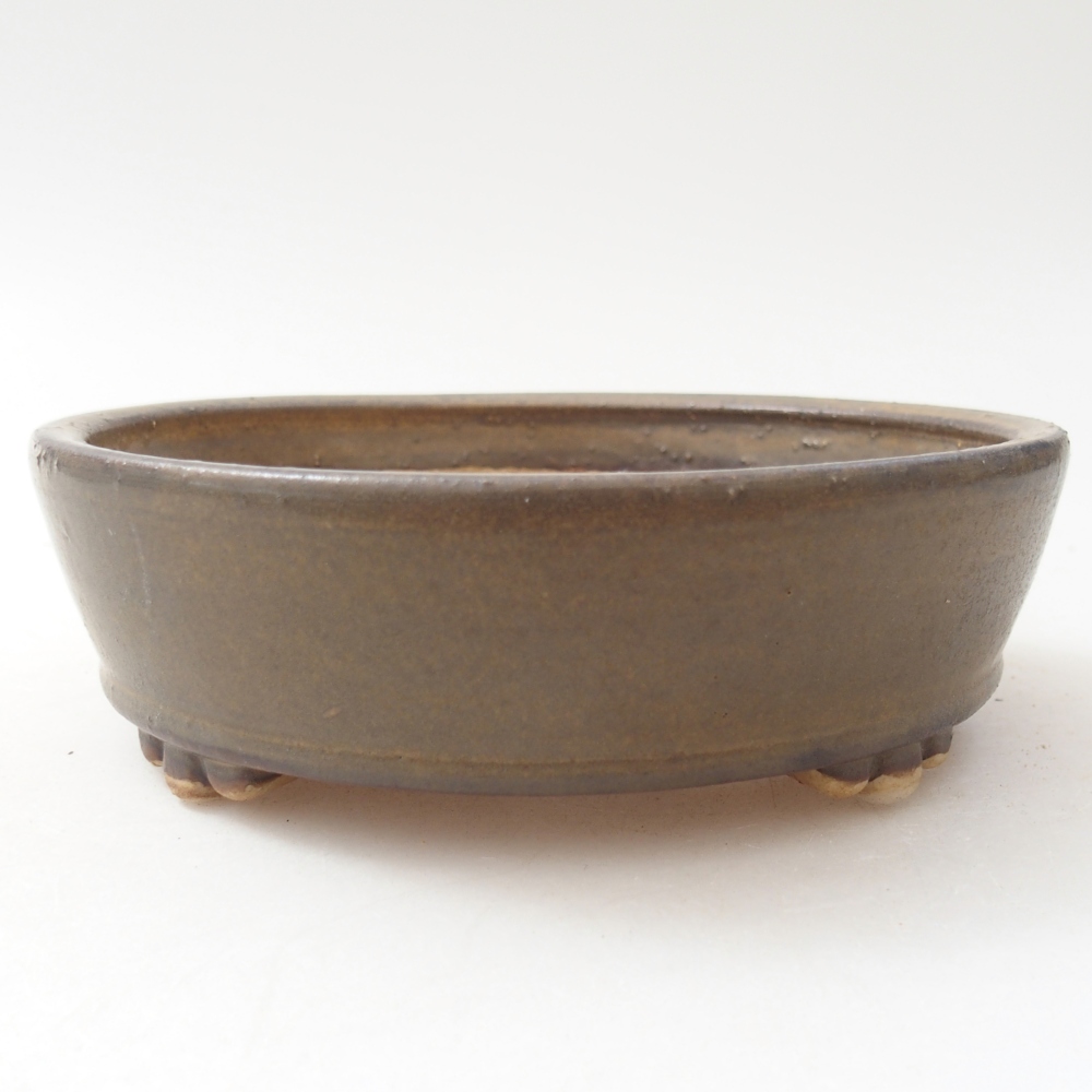 Ceramiczna miska do bonsai 13,5 x 13,5 x 4 cm, brązowa