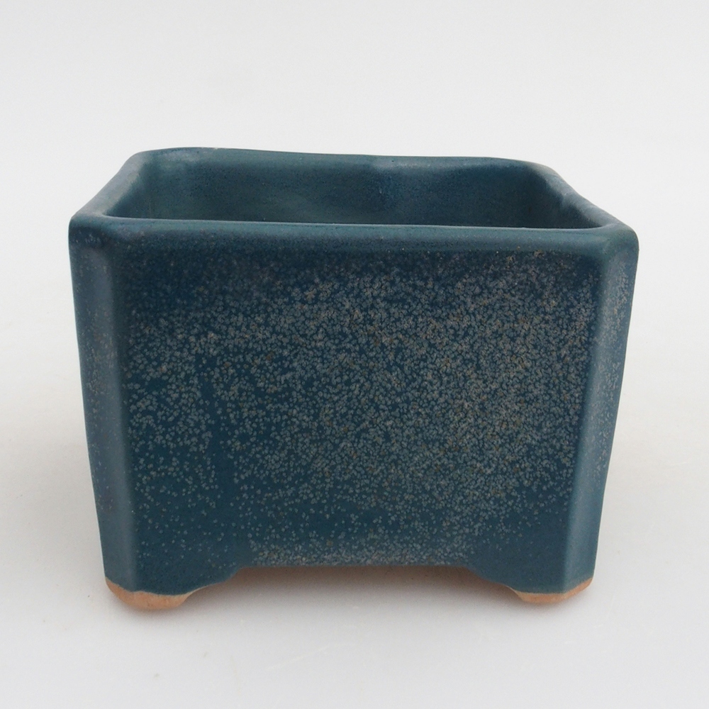 Ceramiczna miska bonsai 9,5 x 9,5 x 7 cm, kolor niebieski