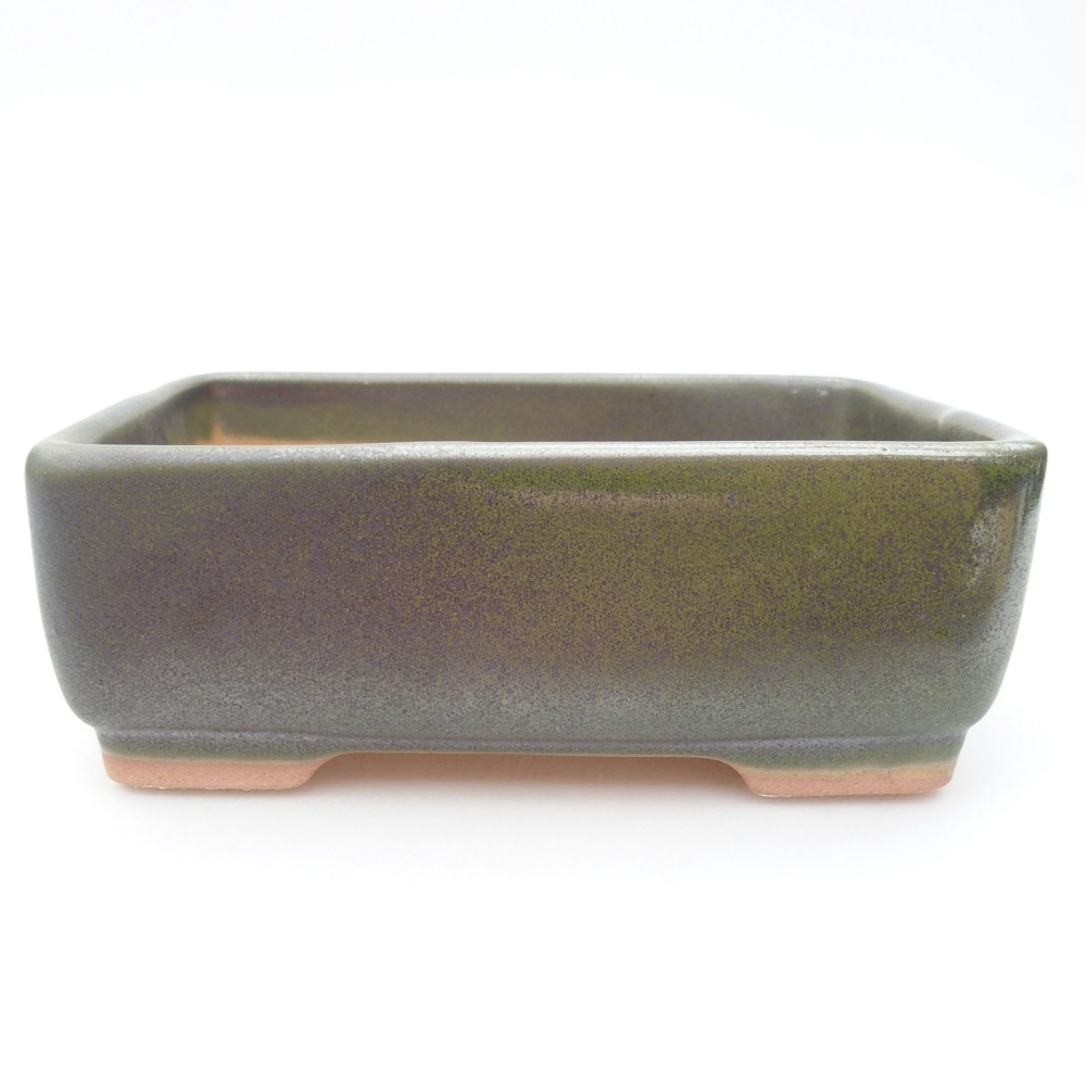 Ceramiczna miska bonsai 15 x 11 x 5,5 cm, kolor zielony