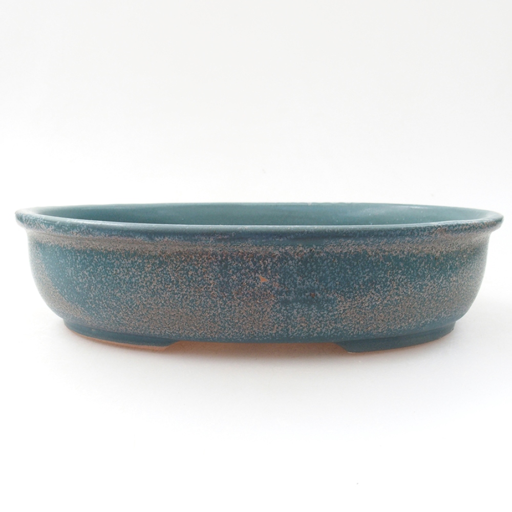 Ceramiczna miska bonsai 21,5 x 16,5 x 5 cm, kolor niebieski