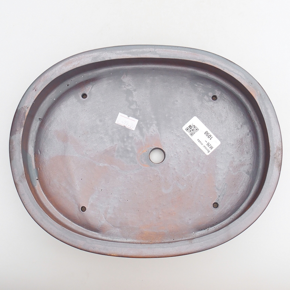 Ceramiczna miska na bonsai 26 x 20 x 5 cm, kolor metaliczny