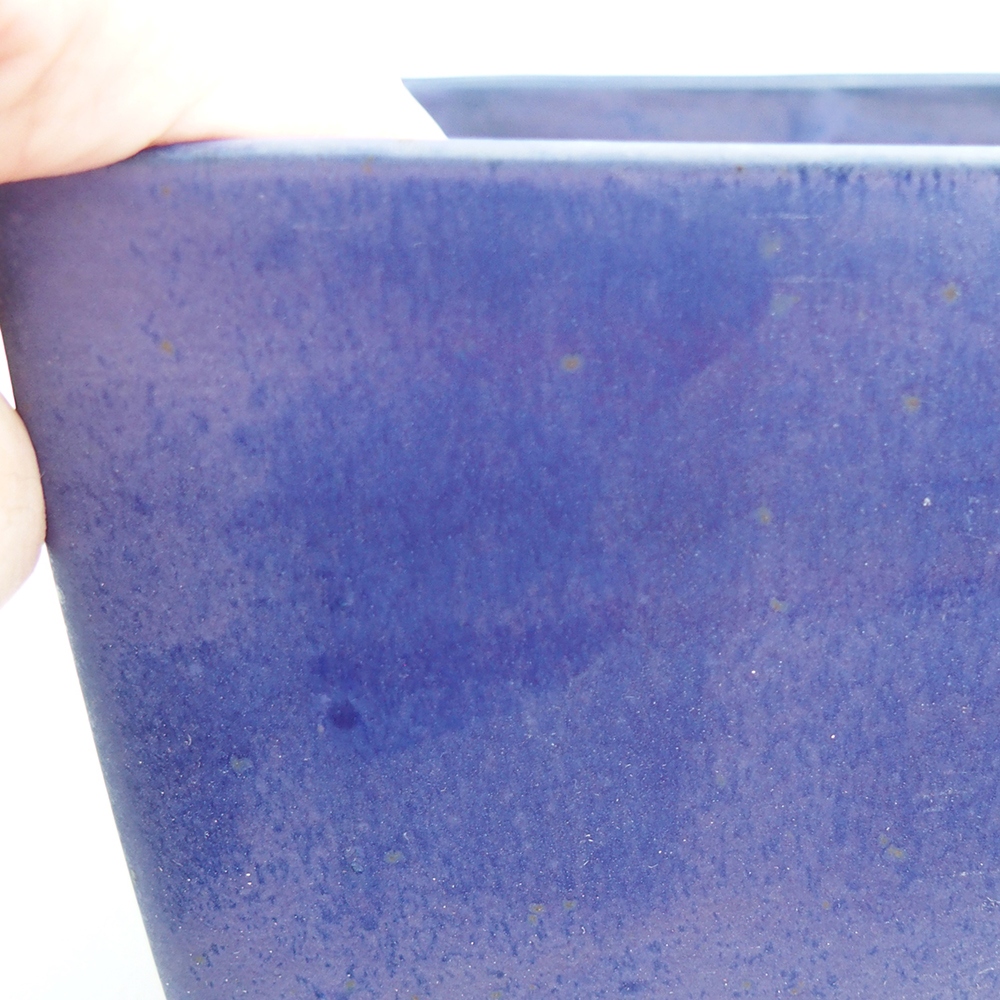 Ceramiczna miska do bonsai 15 x 15 x 10,5 cm, kolor niebieski