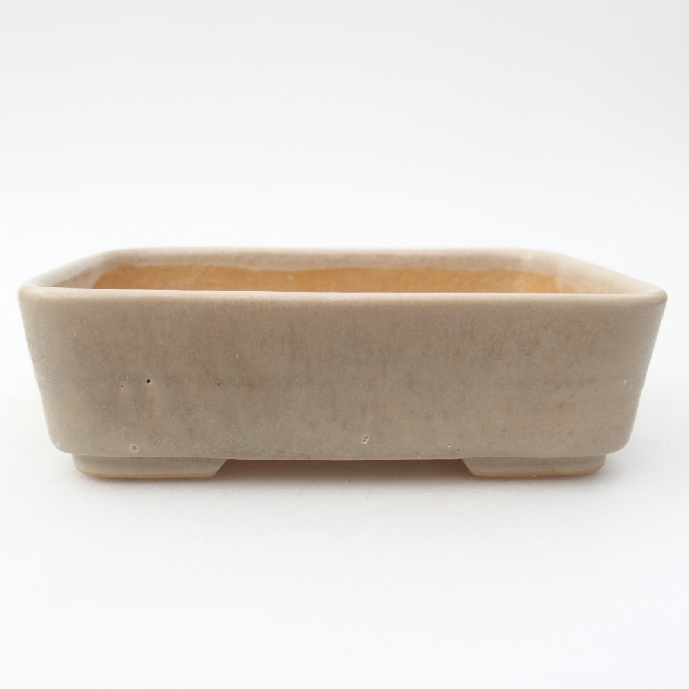 Ceramiczna miska do bonsai 14,5 x 10,5 x 4,5 cm, kolor beżowy