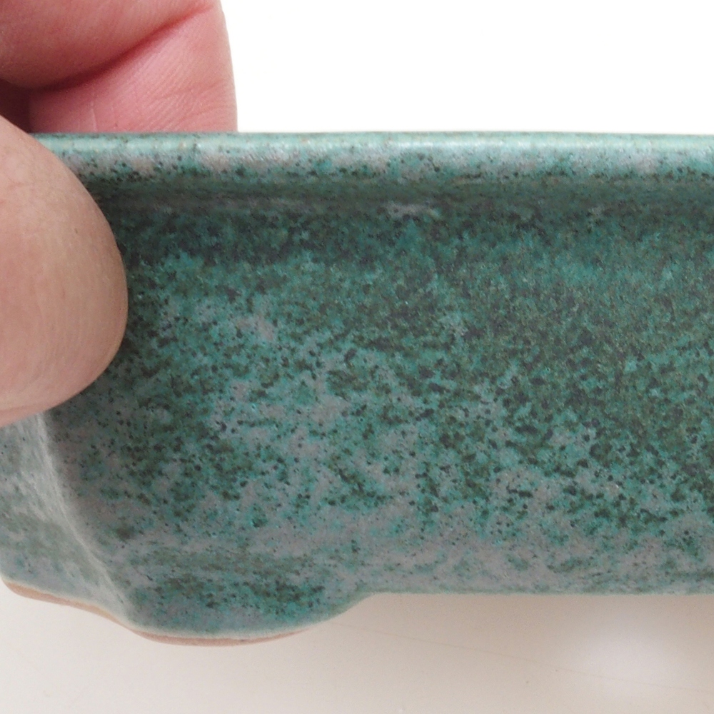 Bonsai bowl H17 - 15 x 10 x 4 cm. - zielony