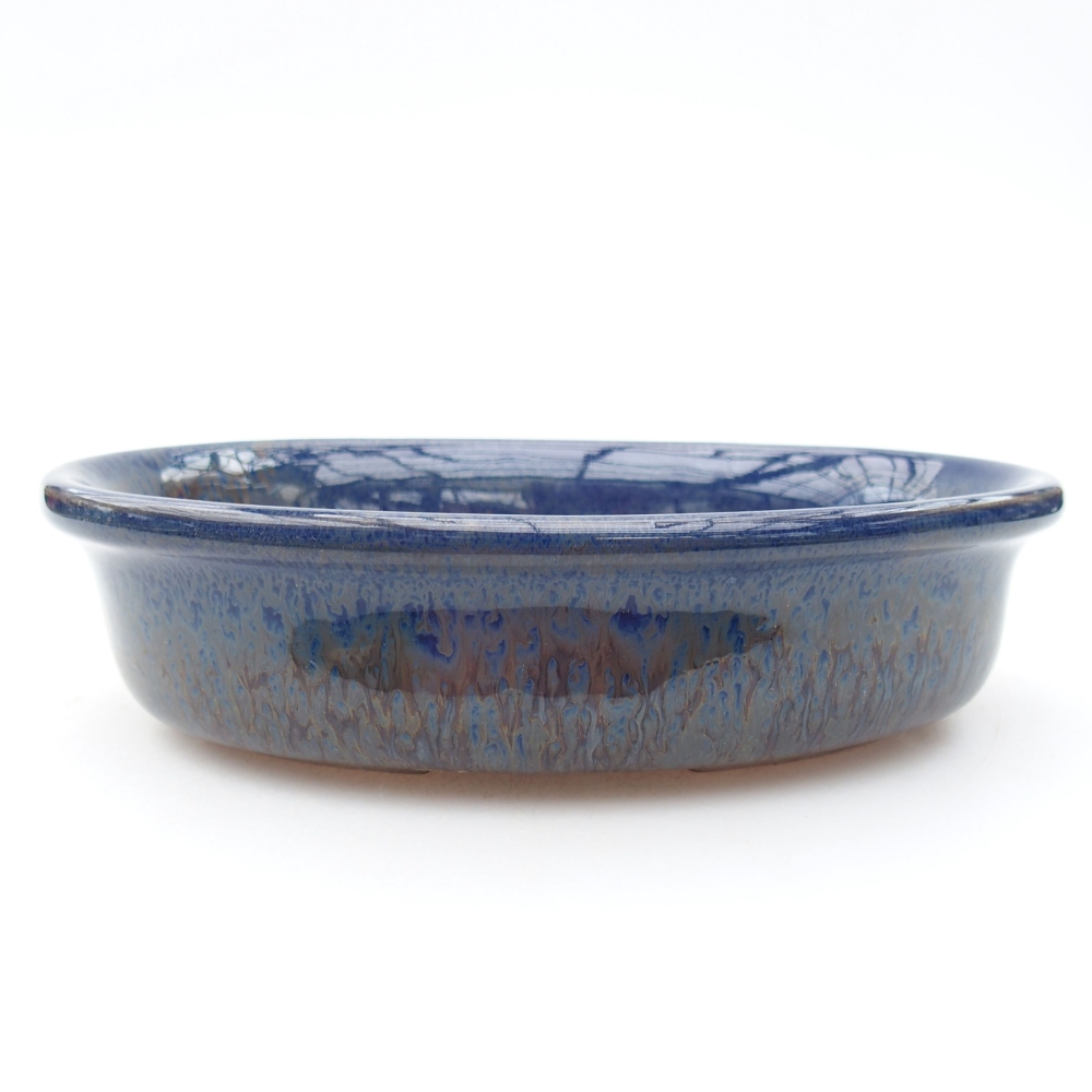 Ceramiczna miska bonsai 15 x 11 x 4 cm, kolor niebieski