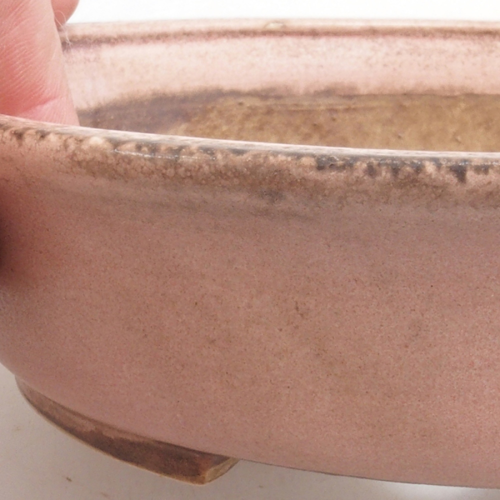 Ceramiczna miska do bonsai 15 x 14 x 4 cm, kolor różowy