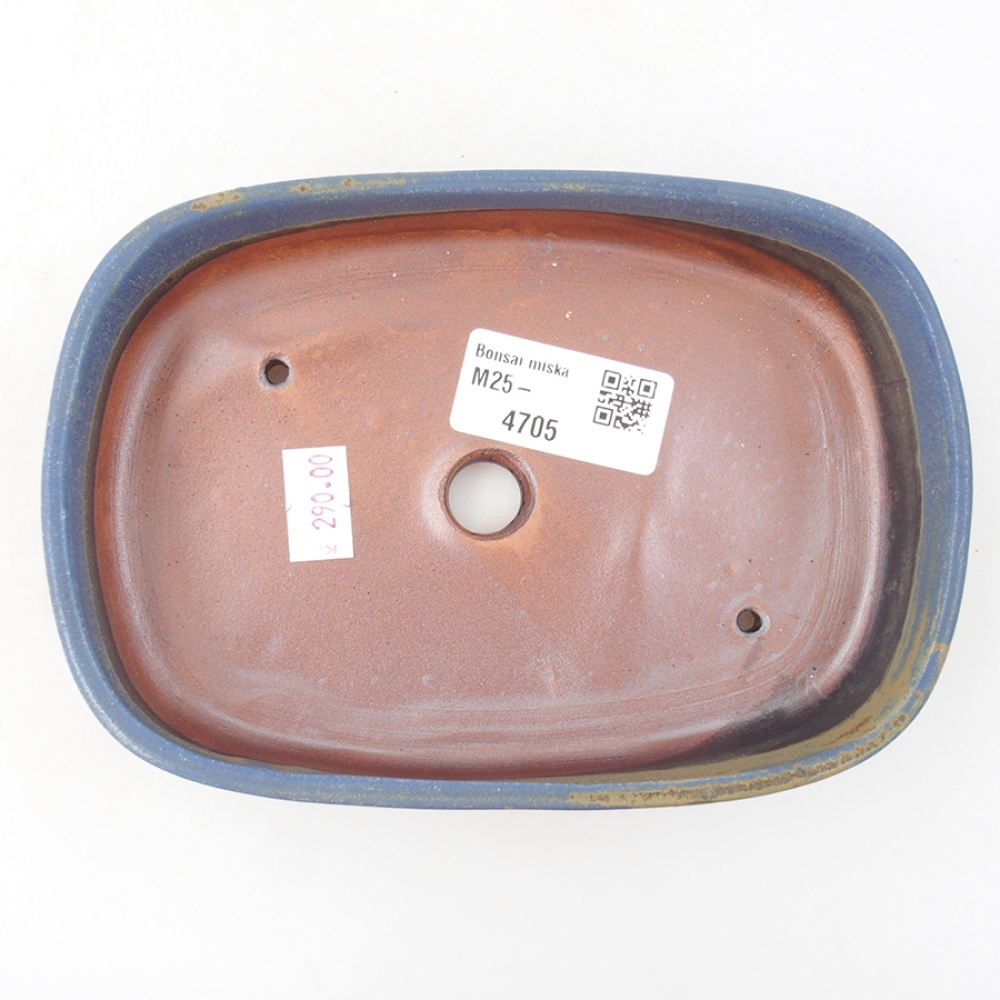 Ceramiczna miska bonsai 16 x 11 x 3,5 cm, kolor niebieski