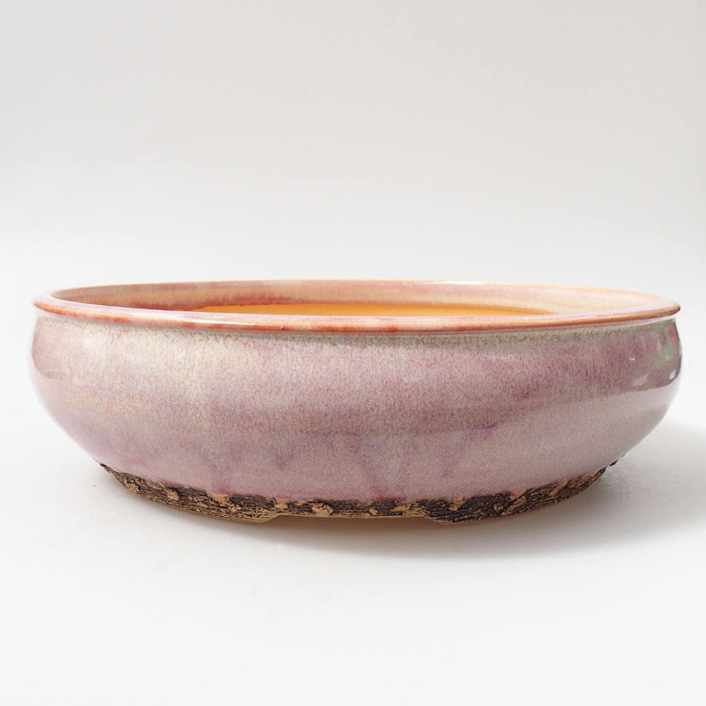 Ceramiczna miska bonsai 27 x 27 x 7 cm, kolor różowy