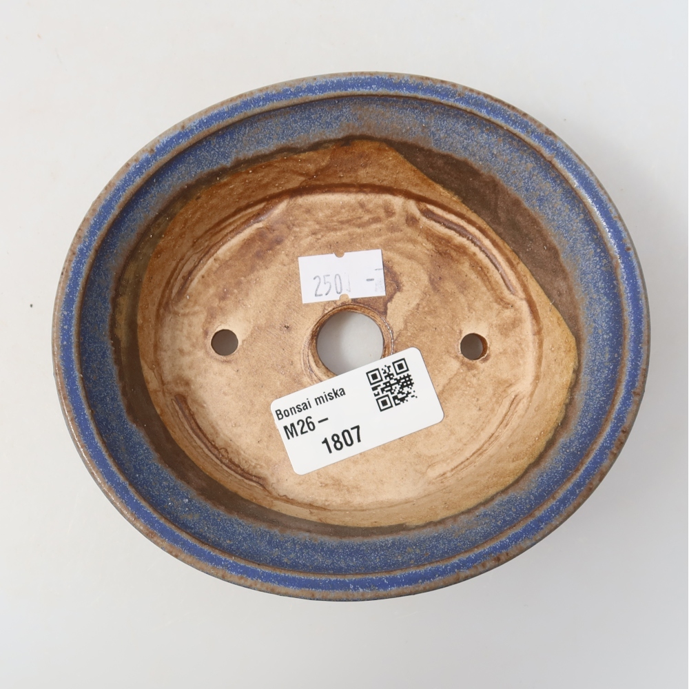Ceramiczna miska do bonsai 12,5 x 11,5 x 4 cm, kolor niebieski