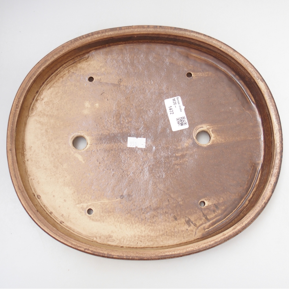 Ceramiczna miska na bonsai 30 x 26,5 x 4 cm, różowa