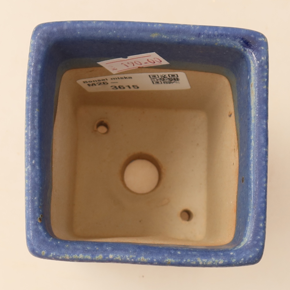 Ceramiczna miska do bonsai 7,5 x 7,5 x 10 cm, kolor niebieski