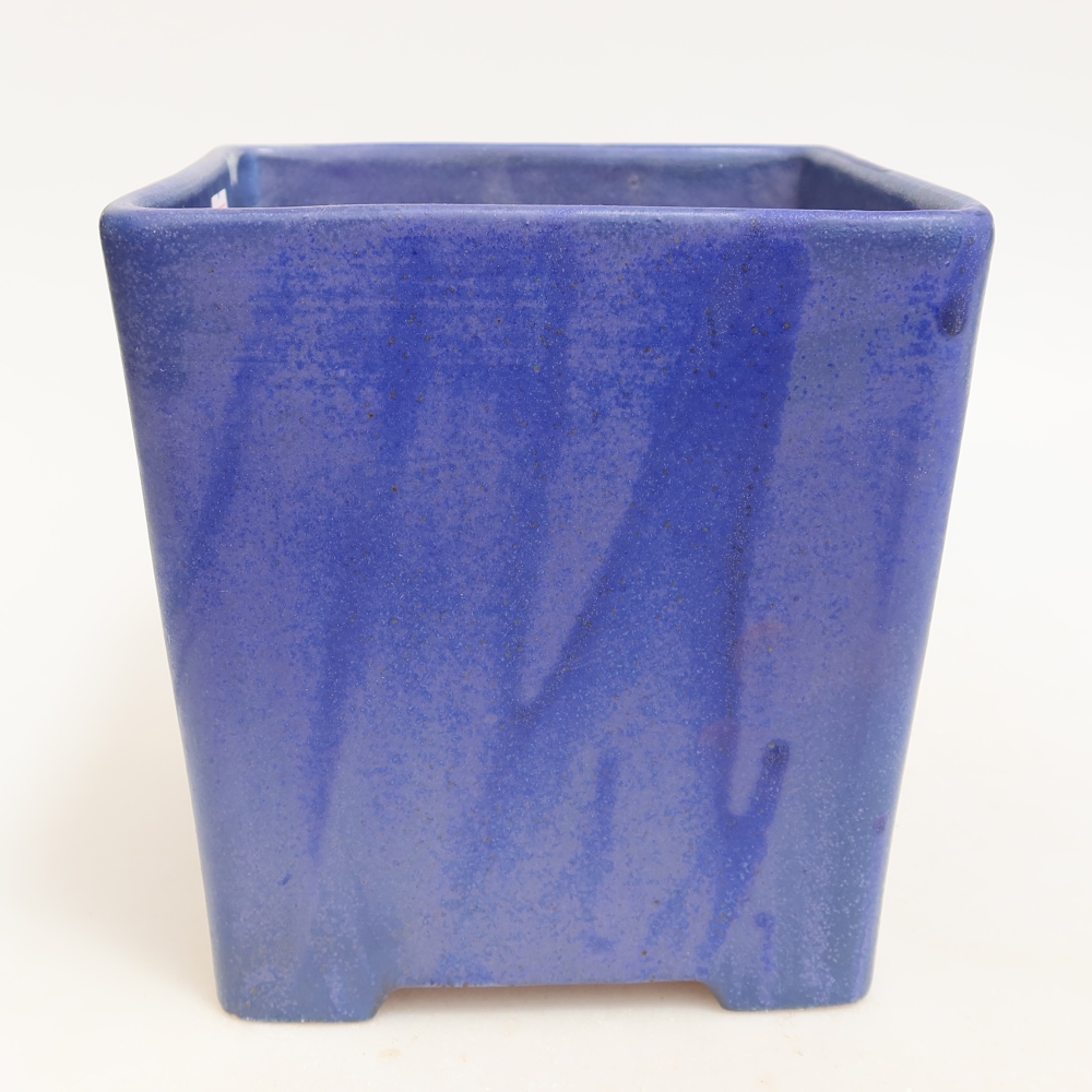 Ceramiczna miska do bonsai 13 x 13 x 13,5 cm, kolor niebieski