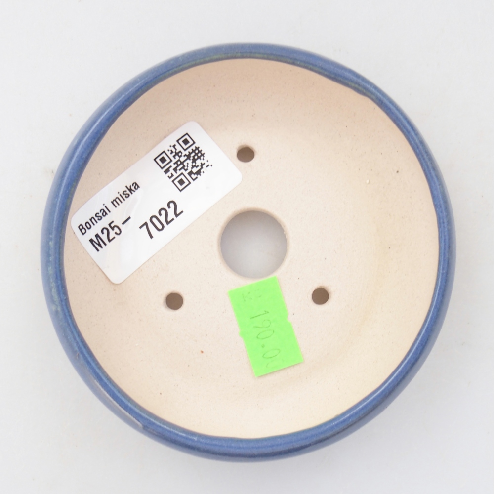 Ceramiczna miska na bonsai 9 x 9 x 2,5 cm, kolor niebieski