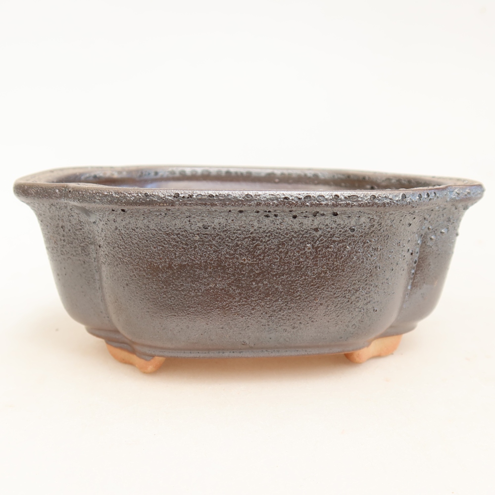 Ceramiczna miska do bonsai 13,5 x 10,5 x 5 cm, kolor metaliczny