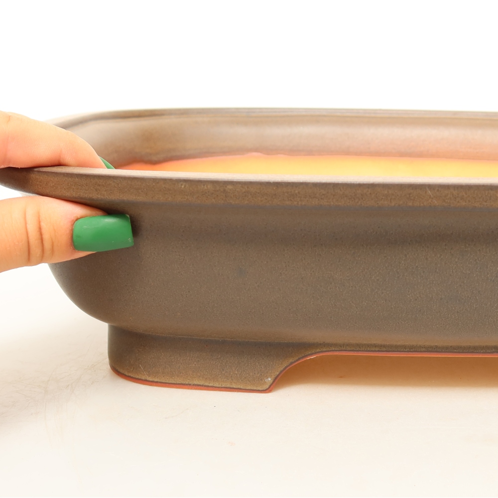 Ceramiczna miska  33 x 25 x 9,5 cm, kolor brązowy