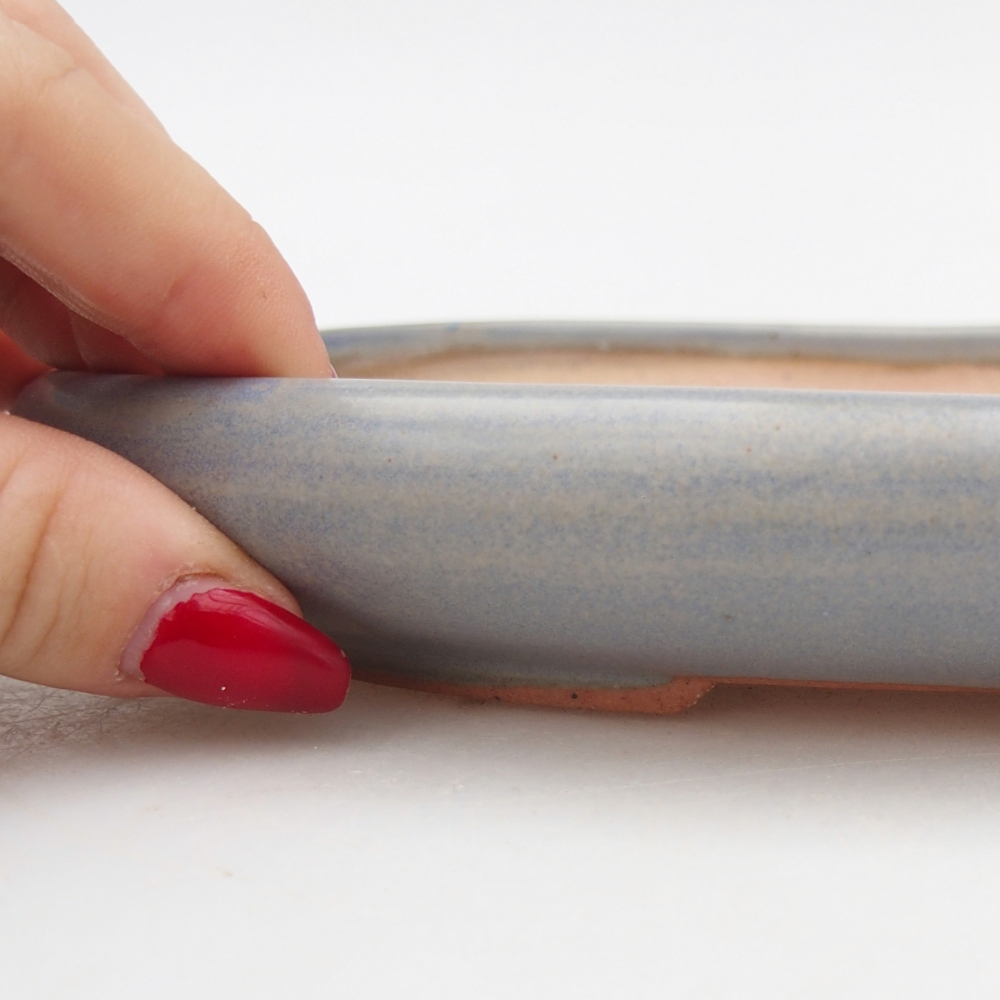 Ceramiczna miska do bonsai 22 x 17 x 3 cm, kolor niebieski