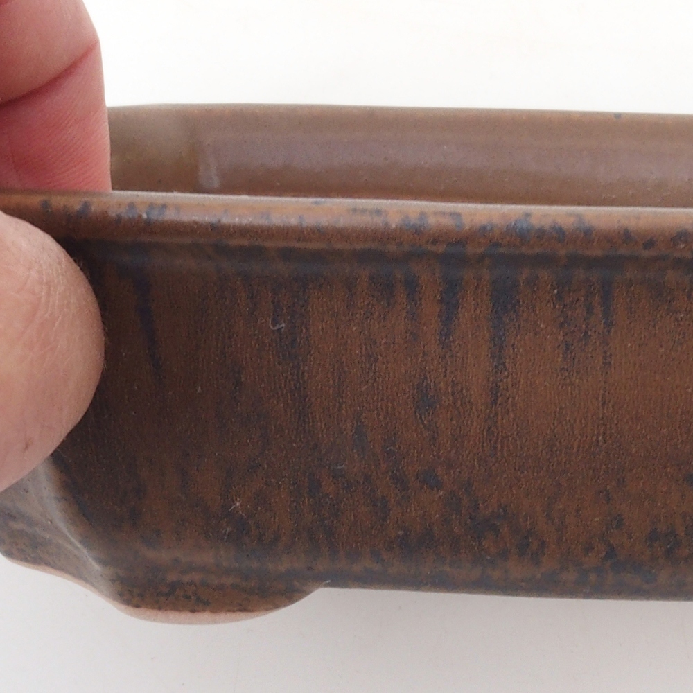 Bonsai bowl H03 - 16,5 x 12 x 4,5 cm. - brązowy