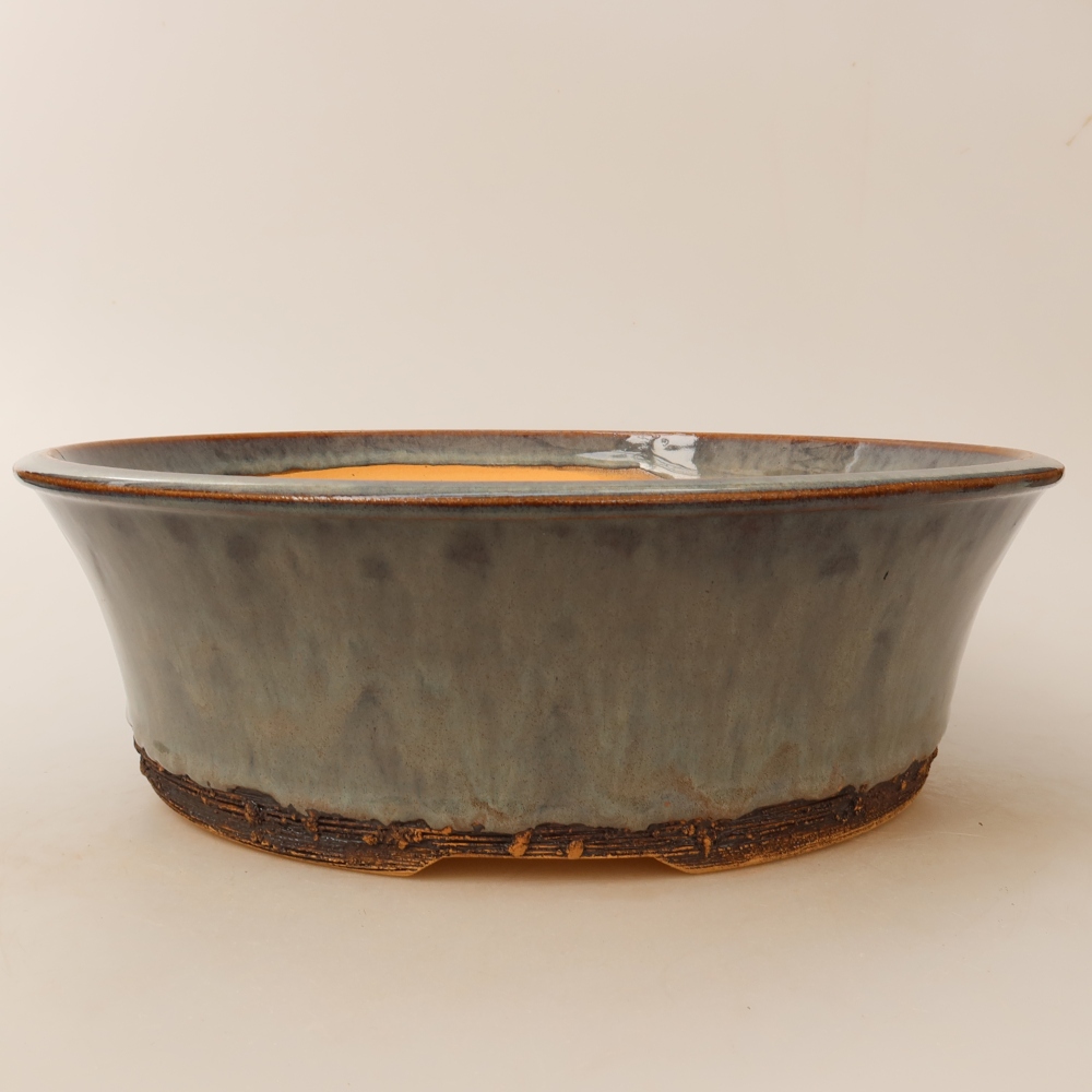 Ceramiczna miseczka do bonsai 27,5 x 27,5 x 8,5 cm, kolor szary